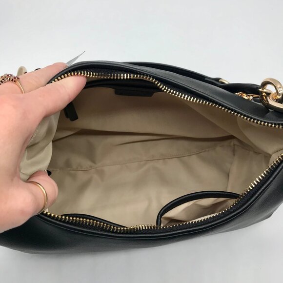 I.N.C. International Concepts Black Nattah Chain Convertible Shoulder Bag - Picture 10 of 11